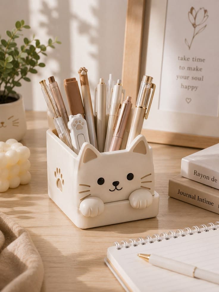 Desk organizers and pen holders